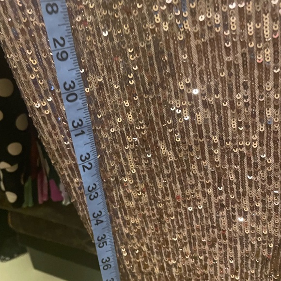 Eliza J Allover Sequin Surplice V-Neck 3/4 Sleeve Blouson Dress - Picture 5 of 6